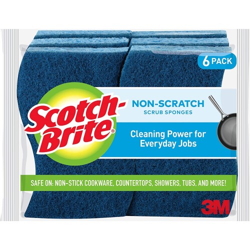 Scotch-Brite Non-Scratch Scrub Sponges, 6 Scrub Sponges, Lasts 50% Longer than the Leading National Value Brand Scotch-Brite Non-Scratch Scrub Sponges, 6 Scrub Sponges, Lasts 50% Longer than the Leading National Value Brand