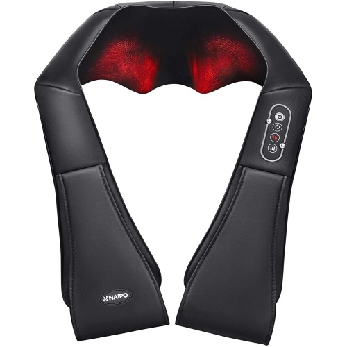 Naipo Shiatsu Back and Neck Massager with Heat Deep Kneading Massage for Neck, Back, Shoulder, Foot and Legs, Use at Home, Car, Office Naipo Shiatsu Back and Neck Massager with Heat Deep Kneading Massage for Neck, Back, Shoulder, Foot and Legs, Use at Home, Car, Office