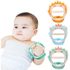Baby Teething Toys for 0-6 and 6-12 Months Teethers 3packs for Infants, BPA-Free, Eco-Friendly Non-Toxic Silicone, Adjustable Wristband Chew Natural teethers for Babies