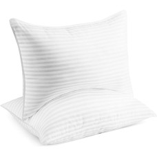 Beckham Hotel Collection Gel Pillow (2-Pack) - Luxury Plush Gel Pillow - Dust Mite Resistant & Hypoallergenic - Queen