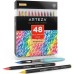 Arteza Real Brush Pens, 48 Colors for Watercolor Painting with Flexible Nylon Brush Tips, Paint Markers for Coloring, Calligraphy and Drawing with Water Brush for Artists and Beginner Painters Arteza Real Brush Pens, 48 Colors for Watercolor Painting with Flexible Nylon Brush Tips, Paint Markers for Coloring, Calligraphy and Drawing with Water Brush for Artists and Beginner Painters