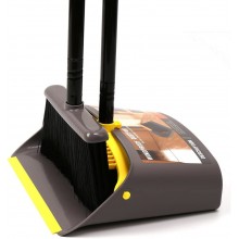 Broom and Dustpan/Broom with Dustpan Combo Set,Standing Dustpan Dust Pan with Long Handle 40"/52" for Home Kitchen Room Office Lobby Indoor Floor Cleaning Broom Dustpan Set Upright