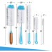 Bottle Brush Cleaner 5 Pack - Long Water Bottle and Straw Cleaning Brush - Kitchen Wire Scrub Set for Washing, Wine Decanter, Baby, Kombucha, Pipes, Hydro Flask Tumbler, Sinks, Beer Brewing Supplies Bottle Brush Cleaner 5 Pack - Long Water Bottle and Straw Cleaning Brush - Kitchen Wire Scrub Set for Washing, Wine Decanter, Baby, Kombucha, Pipes, Hydro Flask Tumbler, Sinks, Beer Brewing Supplies