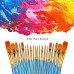 BOSOBO Paint Brushes Set, 2 Pack 20 Pcs Round Pointed Tip Paintbrushes Nylon Hair Artist Acrylic Paint Brushes for Acrylic Oil Watercolor, Face Nail Art, Miniature Detailing & Rock Painting, Blue BOSOBO Paint Brushes Set, 2 Pack 20 Pcs Round Pointed Tip Paintbrushes Nylon Hair Artist Acrylic Paint Brushes for Acrylic Oil Watercolor, Face Nail Art, Miniature Detailing & Rock Painting, Blue