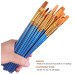 BOSOBO Paint Brushes Set, 2 Pack 20 Pcs Round Pointed Tip Paintbrushes Nylon Hair Artist Acrylic Paint Brushes for Acrylic Oil Watercolor, Face Nail Art, Miniature Detailing & Rock Painting, Blue BOSOBO Paint Brushes Set, 2 Pack 20 Pcs Round Pointed Tip Paintbrushes Nylon Hair Artist Acrylic Paint Brushes for Acrylic Oil Watercolor, Face Nail Art, Miniature Detailing & Rock Painting, Blue