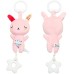 WILNARA 6 Pack Rattle Toys Hanging Bell Animal + Music Teethers Rabbit Toy for 0-12 Months Baby Stroller Gift WILNARA 6 Pack Rattle Toys Hanging Bell Animal + Music Teethers Rabbit Toy for 0-12 Months Baby Stroller Gift