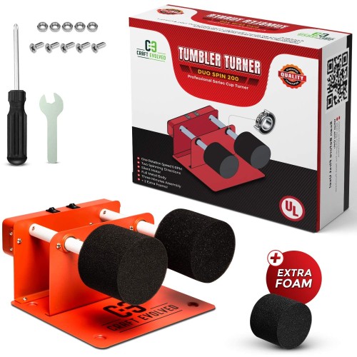 Craft Evolved - Cup Turner Tumbler - Turner Machine - Cup Spinner - DIY Craft Kit Craft Evolved - Cup Turner Tumbler - Turner Machine - Cup Spinner - DIY Craft Kit