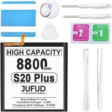 8800mAh Li-Polymer Replacement Battery fit for Galaxy S20 Plus - High-Capacity 0 Cycle Battery Compatible Galaxy S20 Plus SM-G985 SM-G985F SM-G986U Includes Repair Kit 