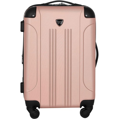 Travelers Club 20" Chicago Expandable Spinner Carry-On Luggage, Rose Gold Travelers Club 20" Chicago Expandable Spinner Carry-On Luggage, Rose Gold