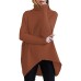 ANRABESS Womens Turtleneck Long Batwing Sleeve Asymmetric Hem Casual Pullover Sweater Knit Tops ANRABESS Womens Turtleneck Long Batwing Sleeve Asymmetric Hem Casual Pullover Sweater Knit Tops