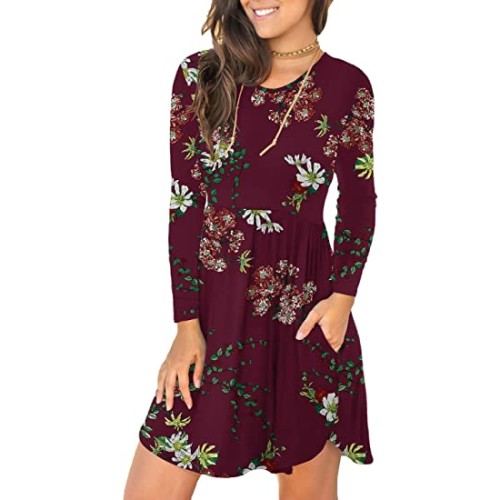 YUNDAI Women's Summer Loose Plain Dresses Casual Short Dress with Pockets YUNDAI Women's Summer Loose Plain Dresses Casual Short Dress with Pockets